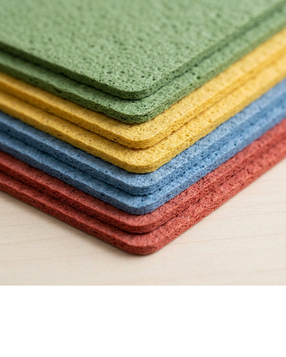 Zanoa Cellulose Sponge Cleaning Cloths Set of 8 20 x 18 cm Four Colours - Detail view